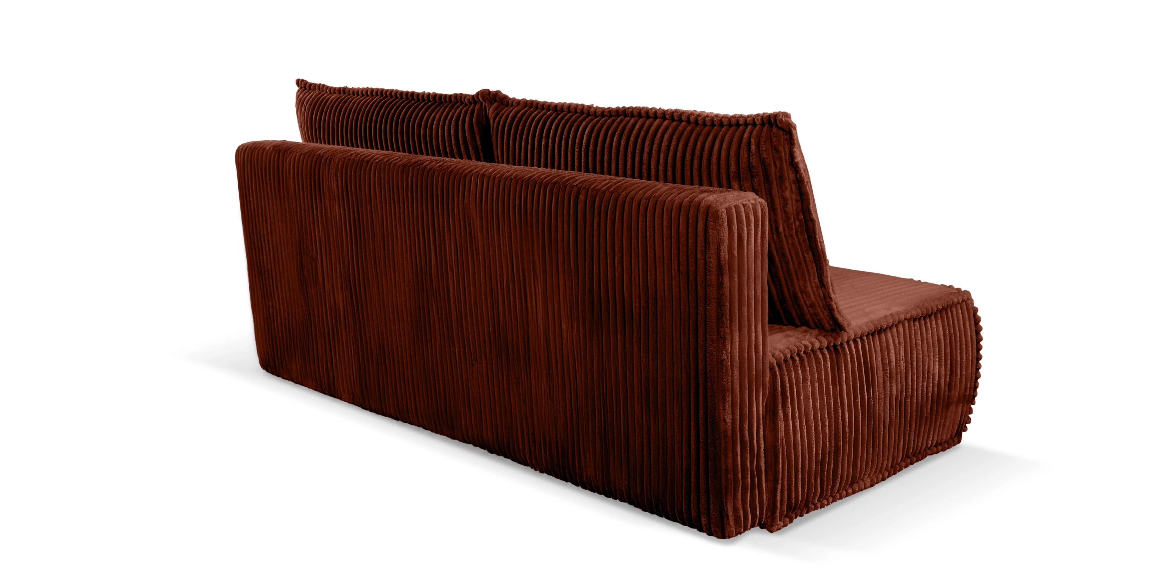 Sofa rozkładana Sofuto z pojemnikiem, miedziana, sztruks