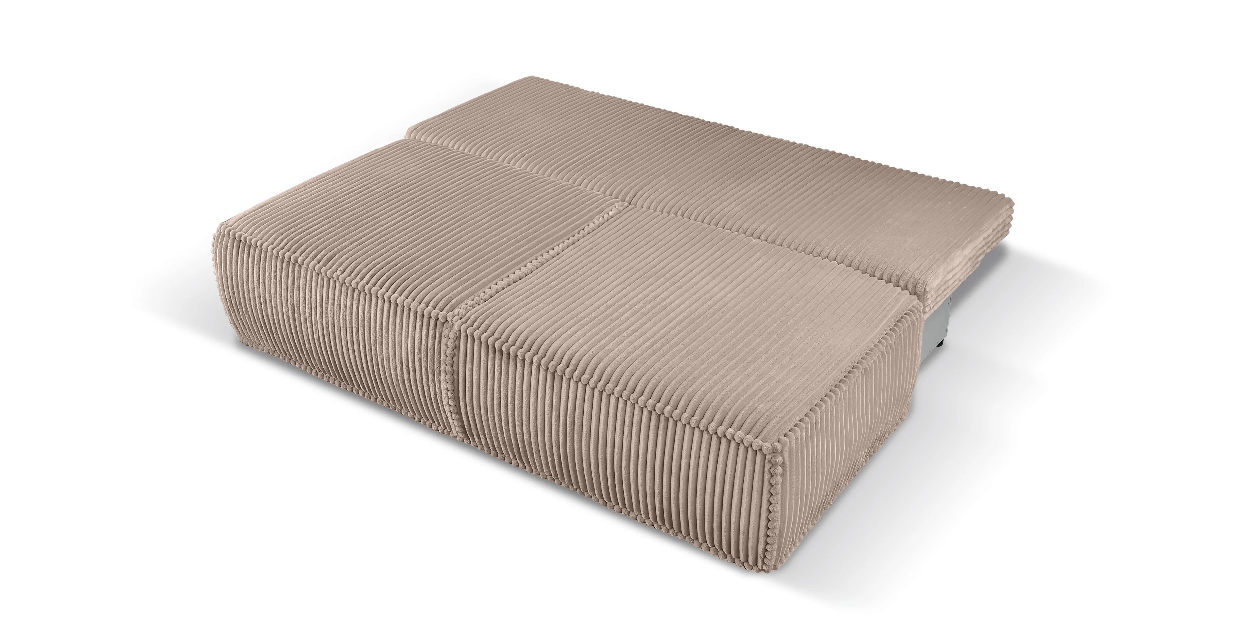 Sofa rozkładana Sofuto z pojemnikiem, ciemnobeżowa, sztruks