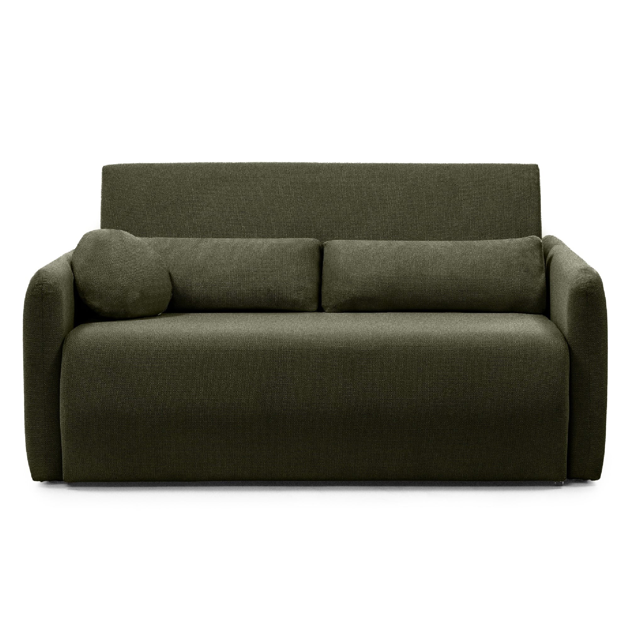 Sofa z funkcją spania i pojemnikiem Diosa Maxi, ciemnozielona