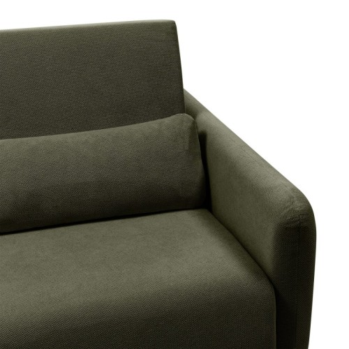 Sofa z funkcją spania i pojemnikiem Diosa Maxi, ciemnozielona