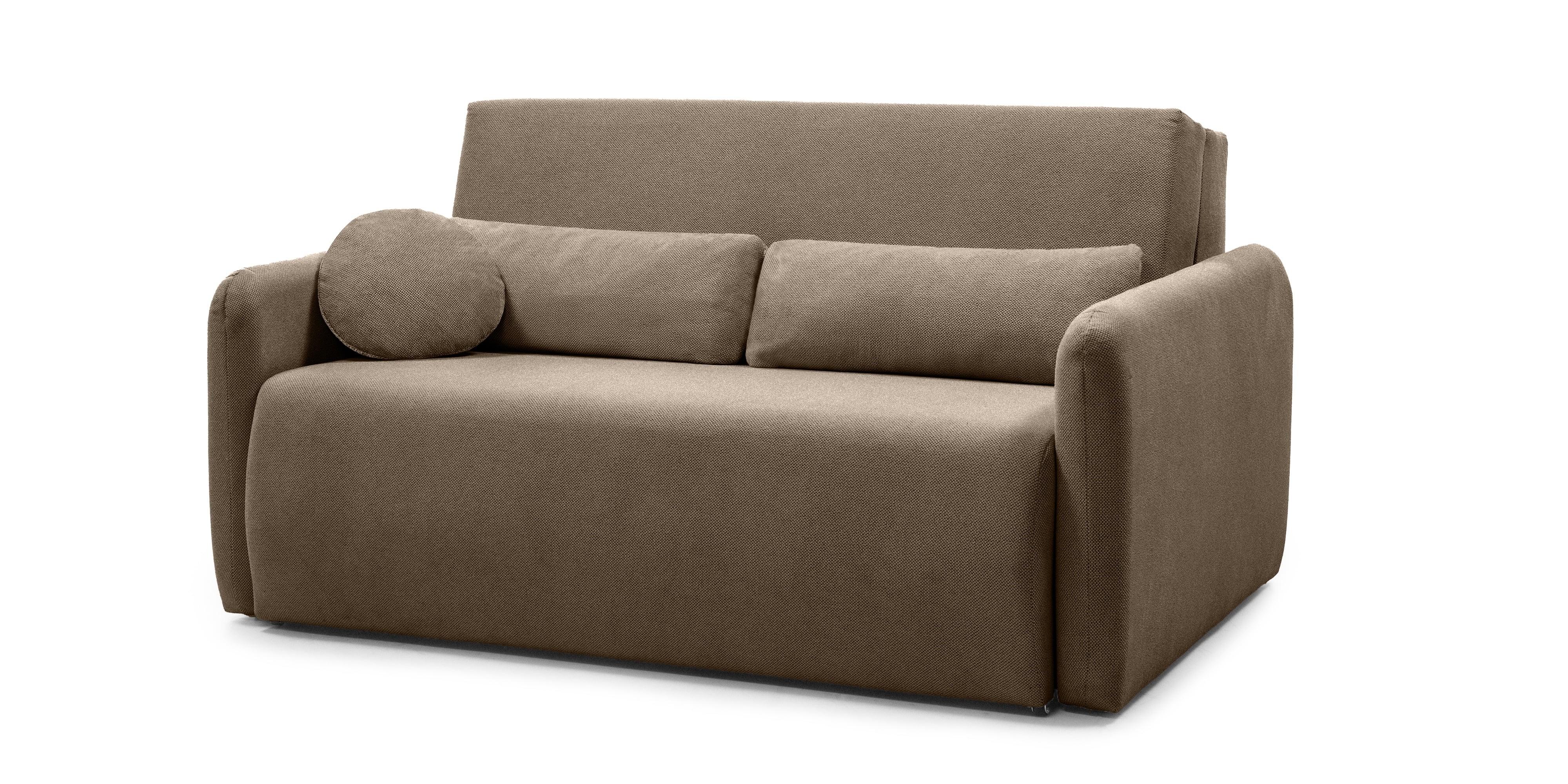 Sofa z funkcją spania i pojemnikiem Diosa Maxi, brązowa