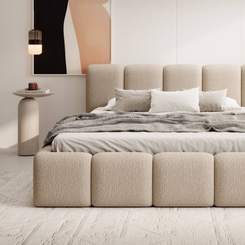 Łóżko tapicerowane Fero 180x200 cm ze stelażem i pojemnikiem