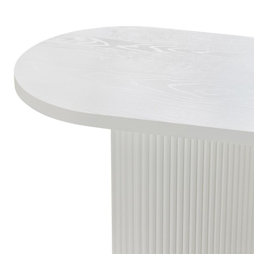 Biurko/konsola Pauline 140 cm, białe, lamele