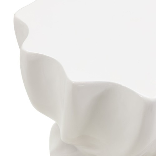 Stolik boczny Bloom 35 cm, szarobeżowy, glossy