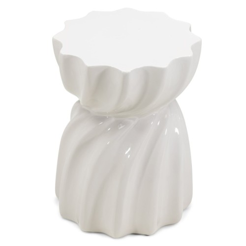 Stolik boczny Bloom 35 cm, szarobeżowy, glossy