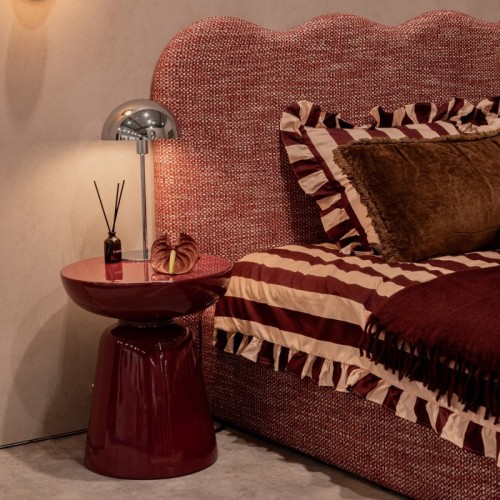 Stolik boczny Logan 40 cm,  burgund/wiśnia, glossy