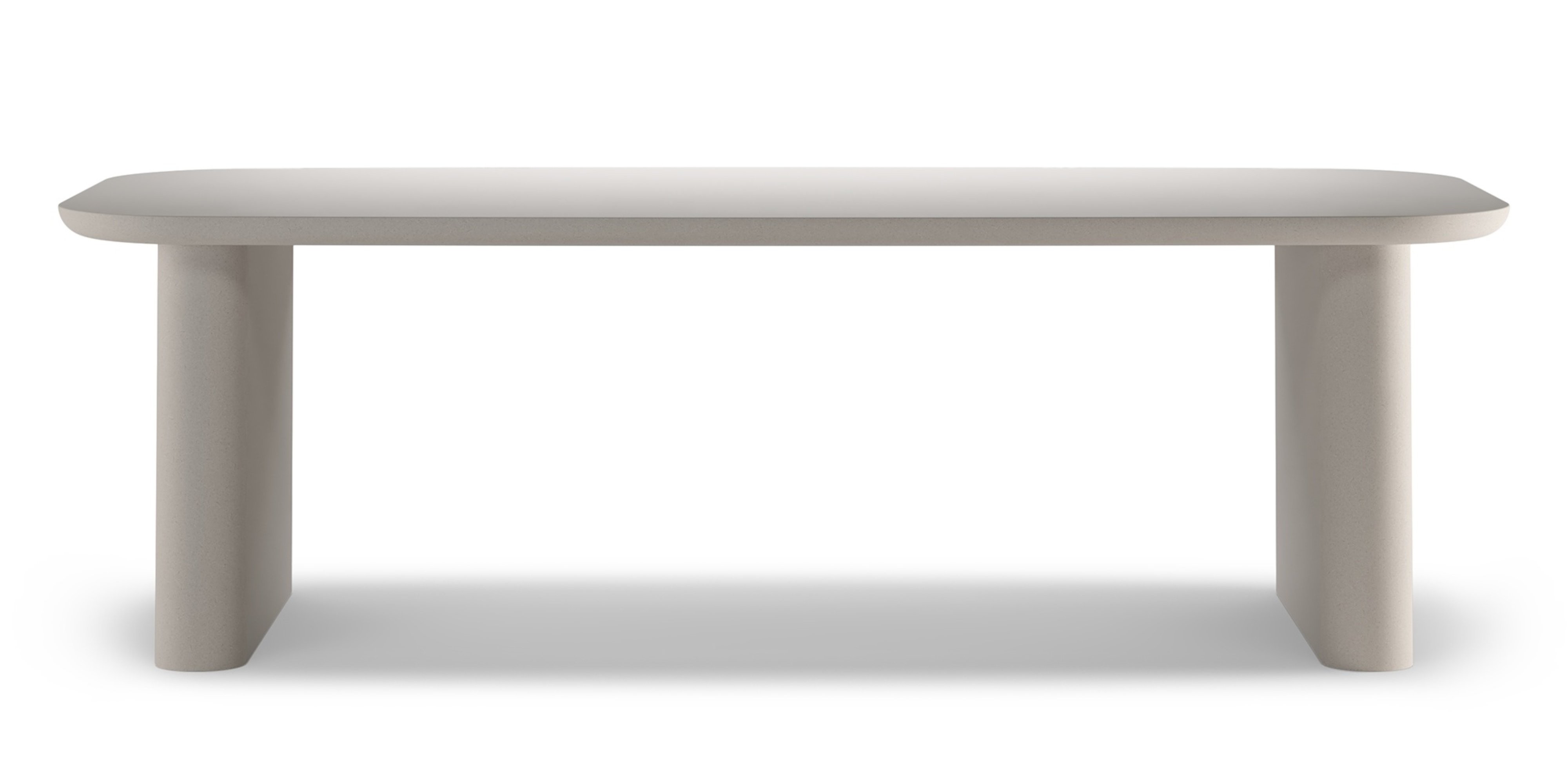 Stół ogrodowy Astiara 240 cm, cementowy, jasnobeżowy, matowy