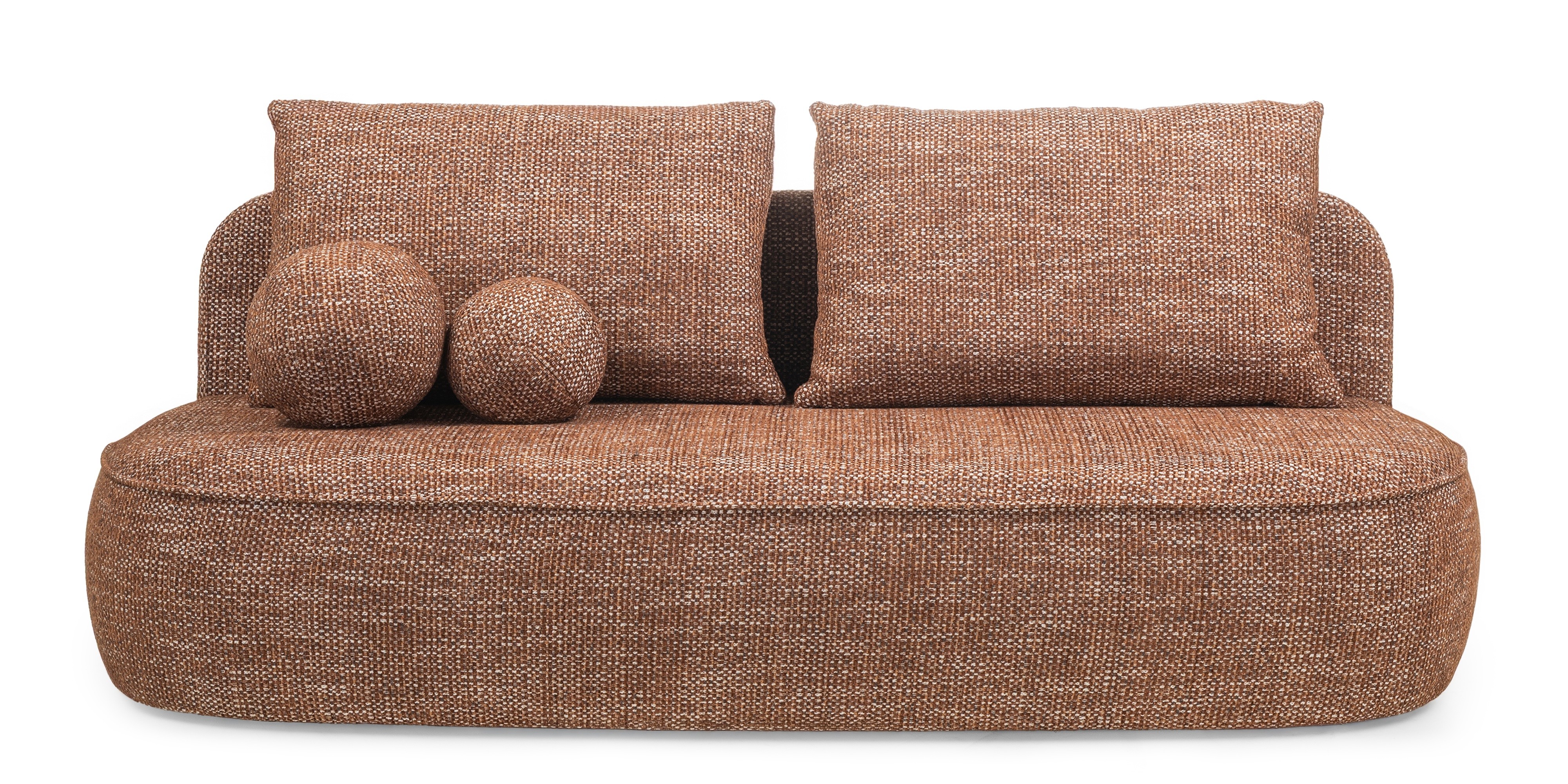 Sofa z funkcją spania i pojemnikiem Bella, cynamonowa