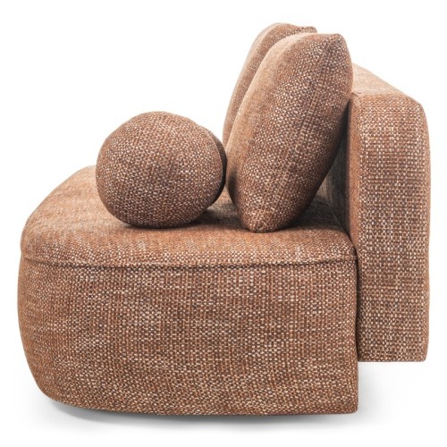 Sofa z funkcją spania i pojemnikiem Bella, cynamonowa