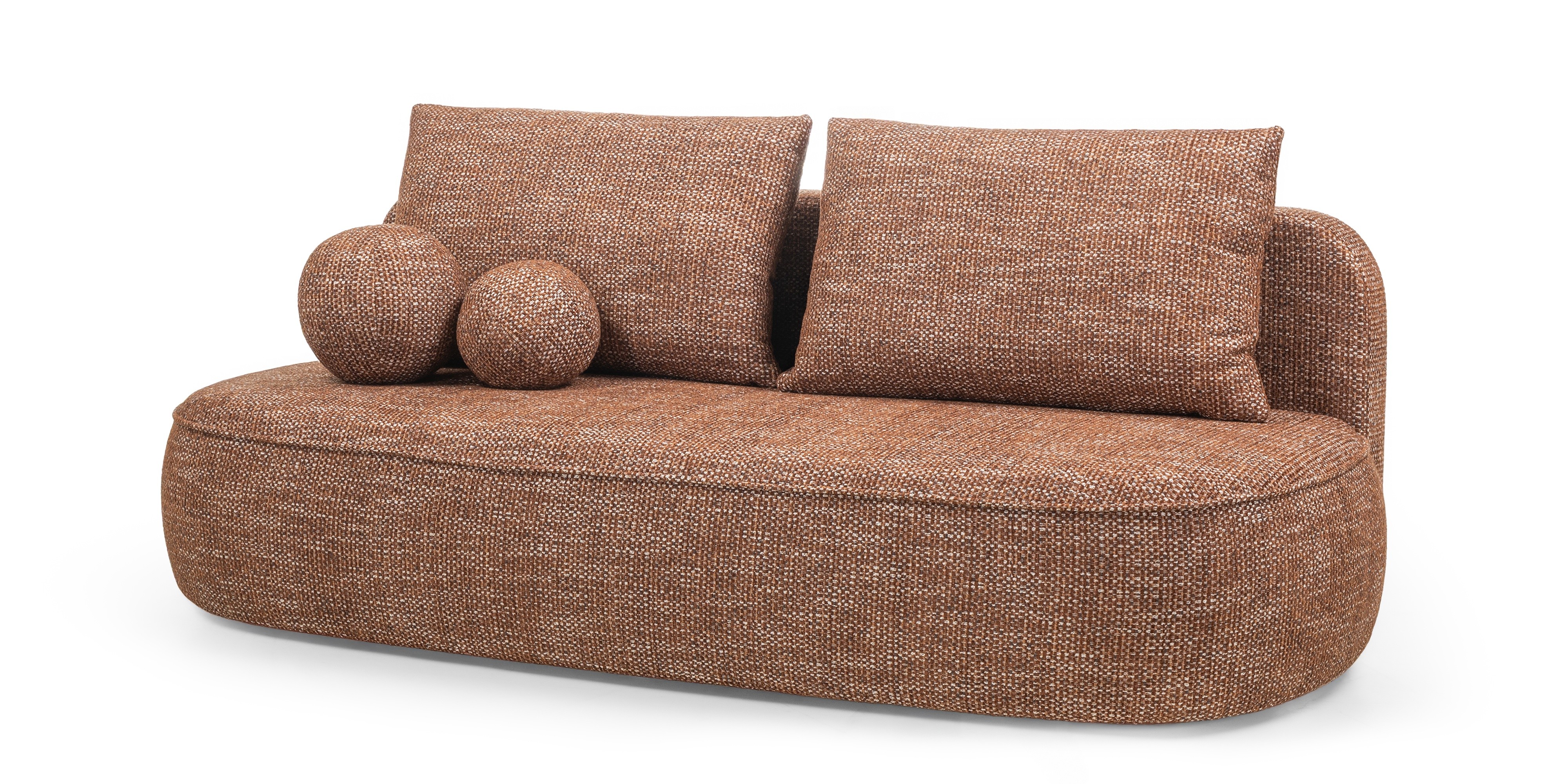 Sofa z funkcją spania i pojemnikiem Bella, cynamonowa