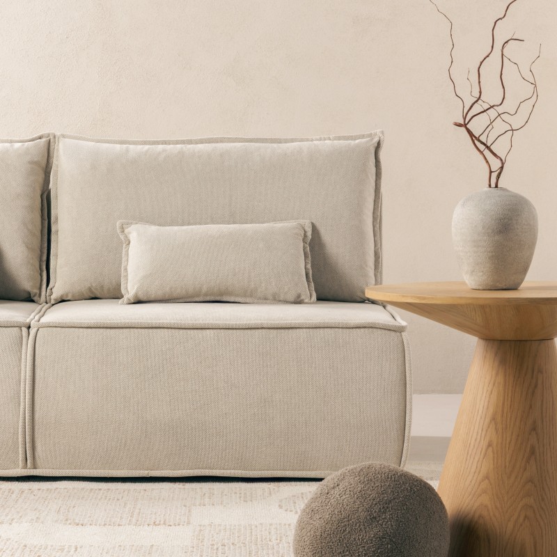 Sofa rozkładana Sofuto z pojemnikiem, jasnobeżowa