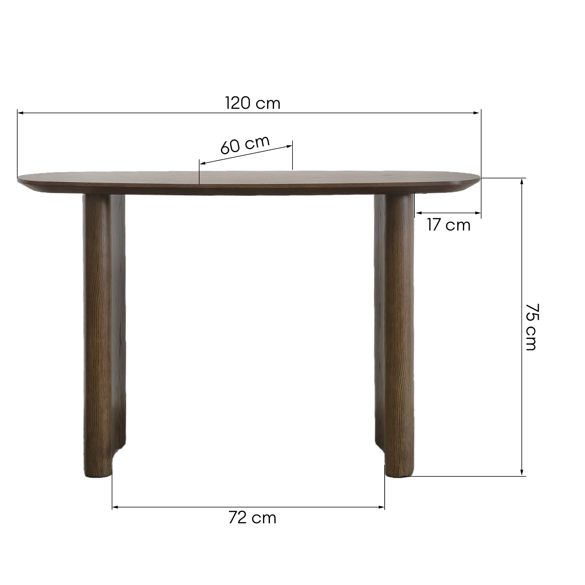 Biurko/konsola Oriento 120 cm, dąb ciemny
