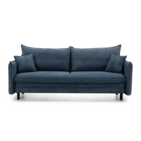 Sofa z funkcją spania i pojemnikiem Noti, ciemnoniebieska