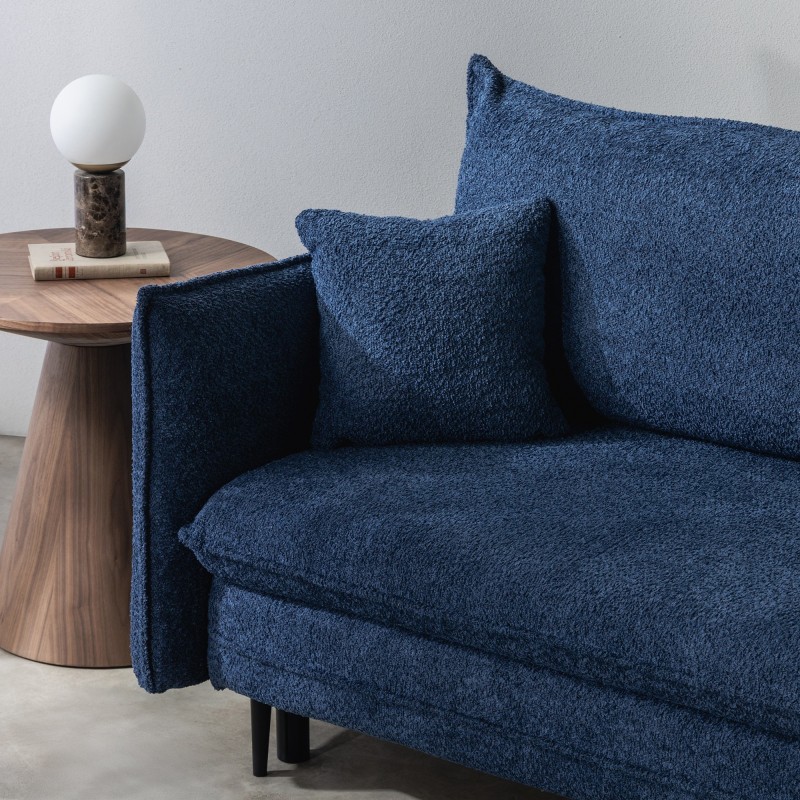 Sofa z funkcją spania i pojemnikiem Notti, ciemnoniebieska