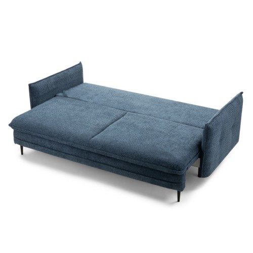 Sofa z funkcją spania i pojemnikiem Notti, ciemnoniebieska