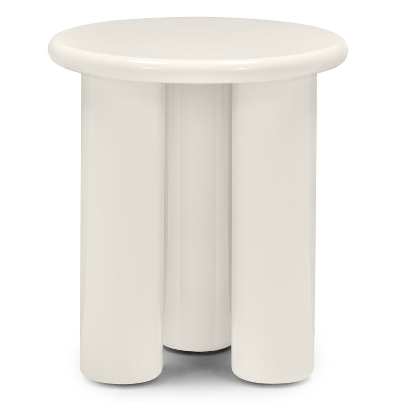 Stolik boczny Blair 40cm, kremowy, glossy