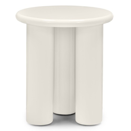 Stolik boczny Blair 40cm, kremowy, glossy