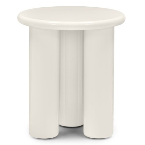 Stolik boczny Blair 40cm, kremowy, glossy