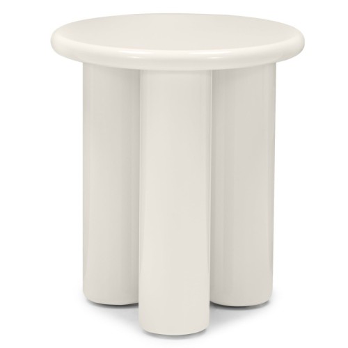 Stolik boczny Blair 40cm, kremowy, glossy