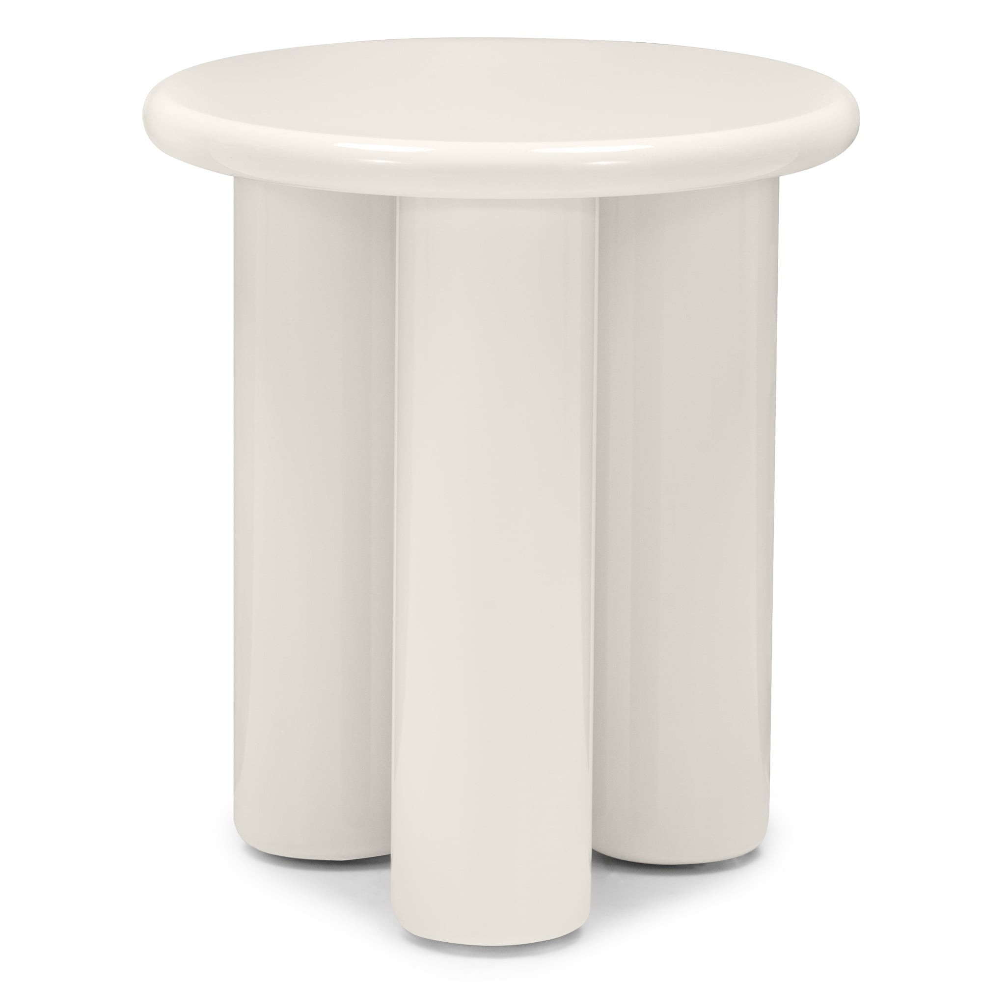 Stolik boczny Blair 40cm, kremowy, glossy