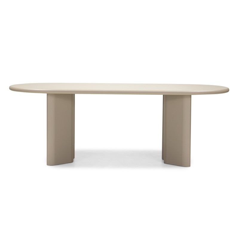 Stół do jadalni Lima 220 cm, ciemnobeżowy, owalny