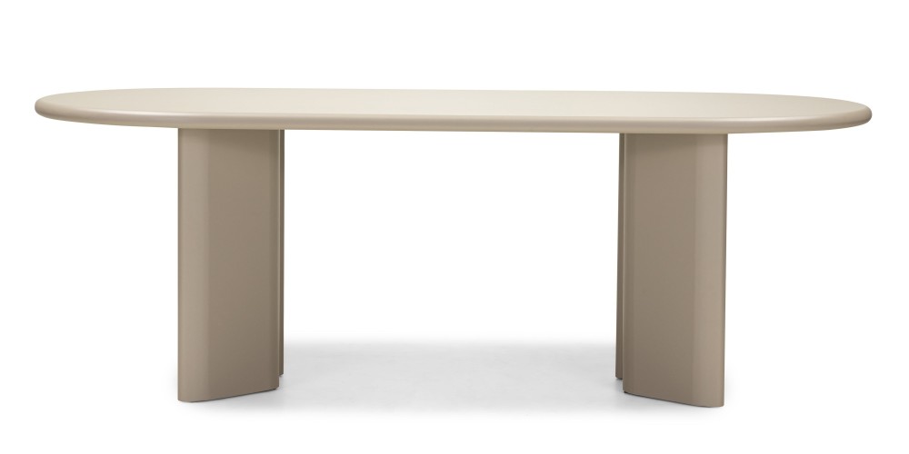 Stół do jadalni Lima 220 cm, ciemnobeżowy, owalny
