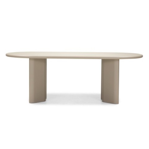 Stół do jadalni Lima 220 cm, ciemnobeżowy, owalny