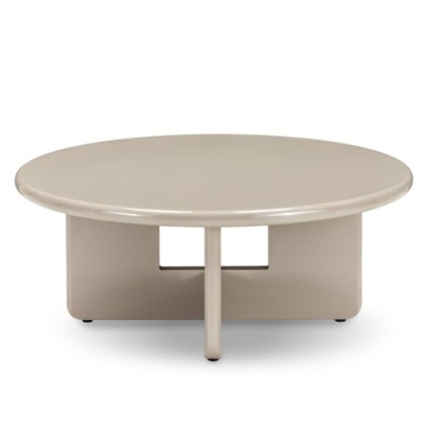 Stolik kawowy Vinto 80 cm, beżowy, glossy, nowoczesny