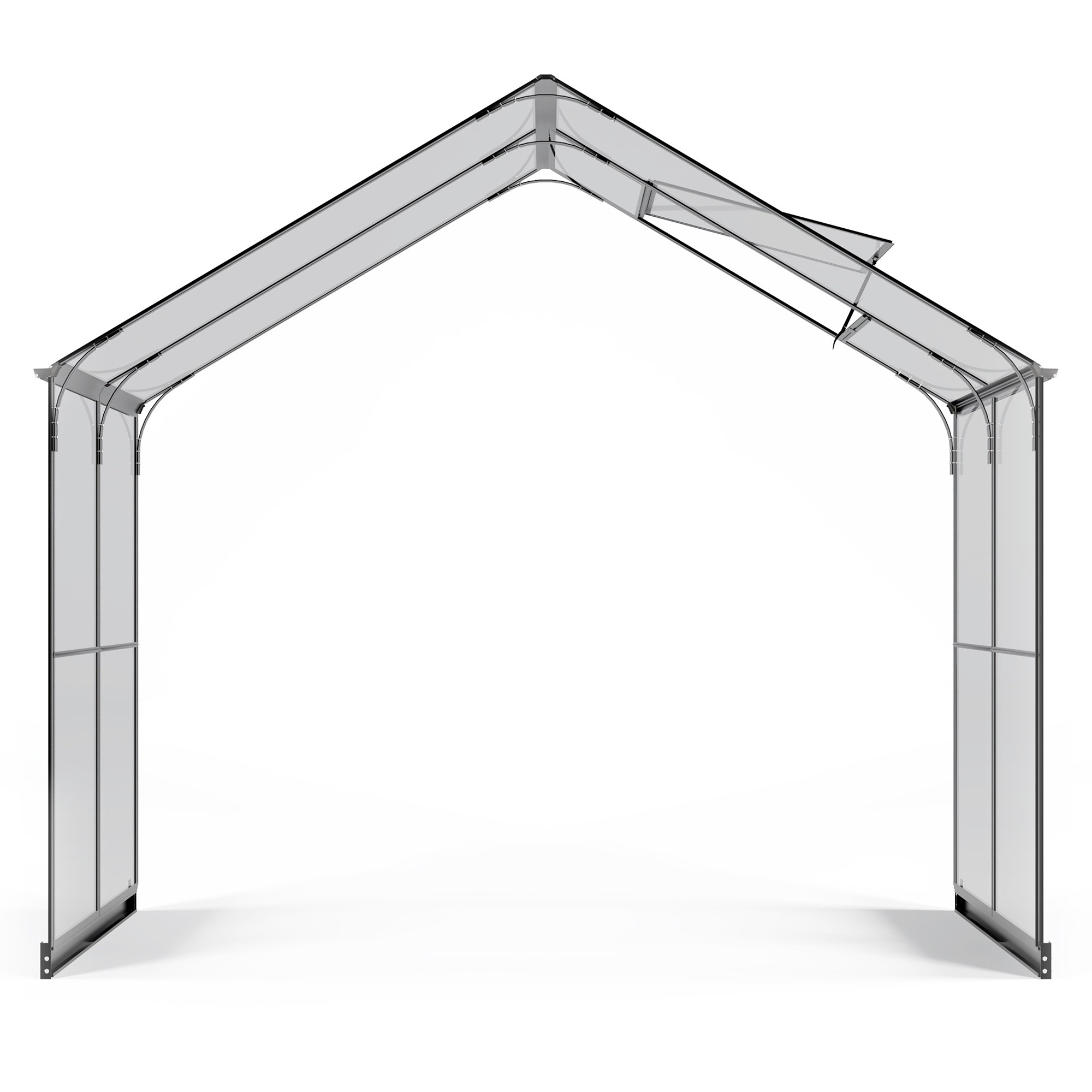 Moduł przedłużający do oranżerii ogrodowej Royal Green Standard, 4,1 m², szkło hartowane 4 mm, aluminium, czarny