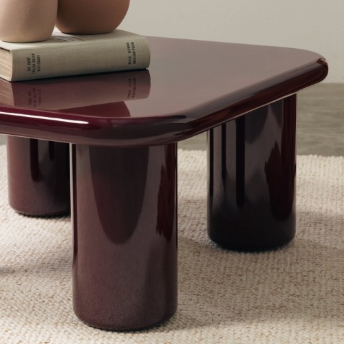 Stolik kawowy Cherry 70 cm,  burgund/wiśnia, glossy