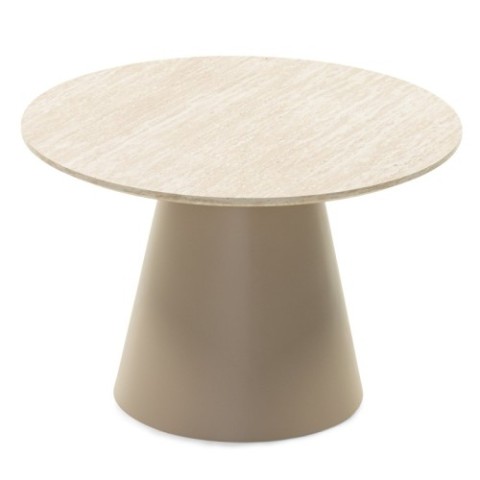 Stolik Sakala ll 60 cm okrągły, beżowy trawertyn