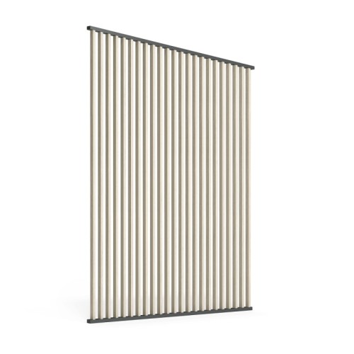 Panel żaluzjowy do pergoli szczytowej Apex 191,2 cm, antracytowy/efekt drewna, pionowy