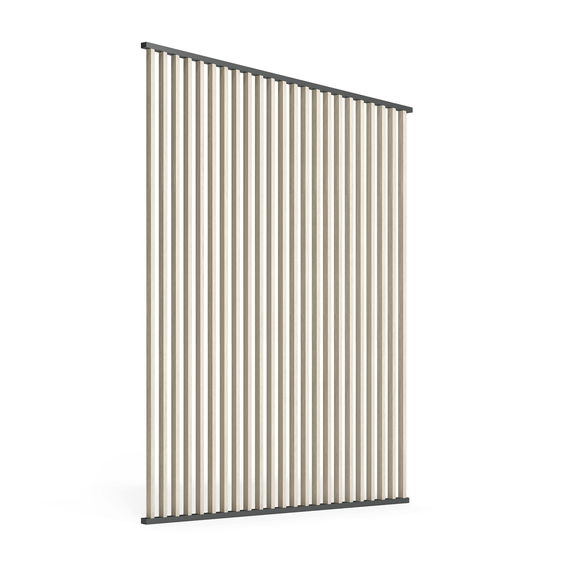 Panel żaluzjowy do pergoli szczytowej Apex 191,2 cm, antracytowy/efekt drewna, pionowy