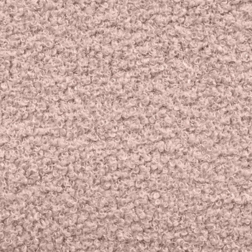 Sofa z funkcją spania i pojemnikiem Mikado różowa, boucle, obłe kształty
