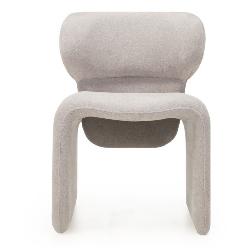 OU-2059 Krzesło tapicerowane Nabila, szare, boucle
