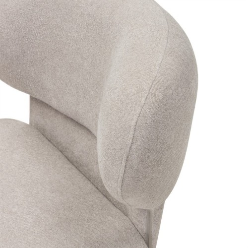 OU-2059 Krzesło tapicerowane Nabila, szare, boucle