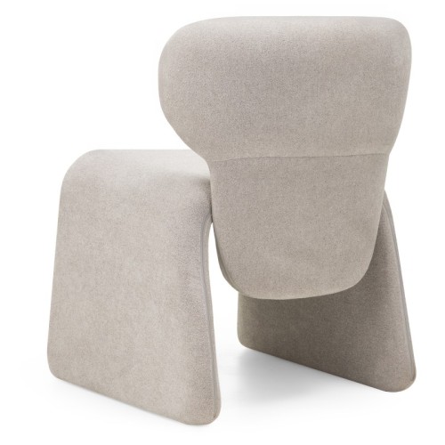 OU-2059 Krzesło tapicerowane Nabila, szare, boucle