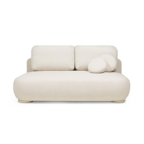 Sofa z funkcją spania i pojemnikiem Mikado, jasny beż boucle