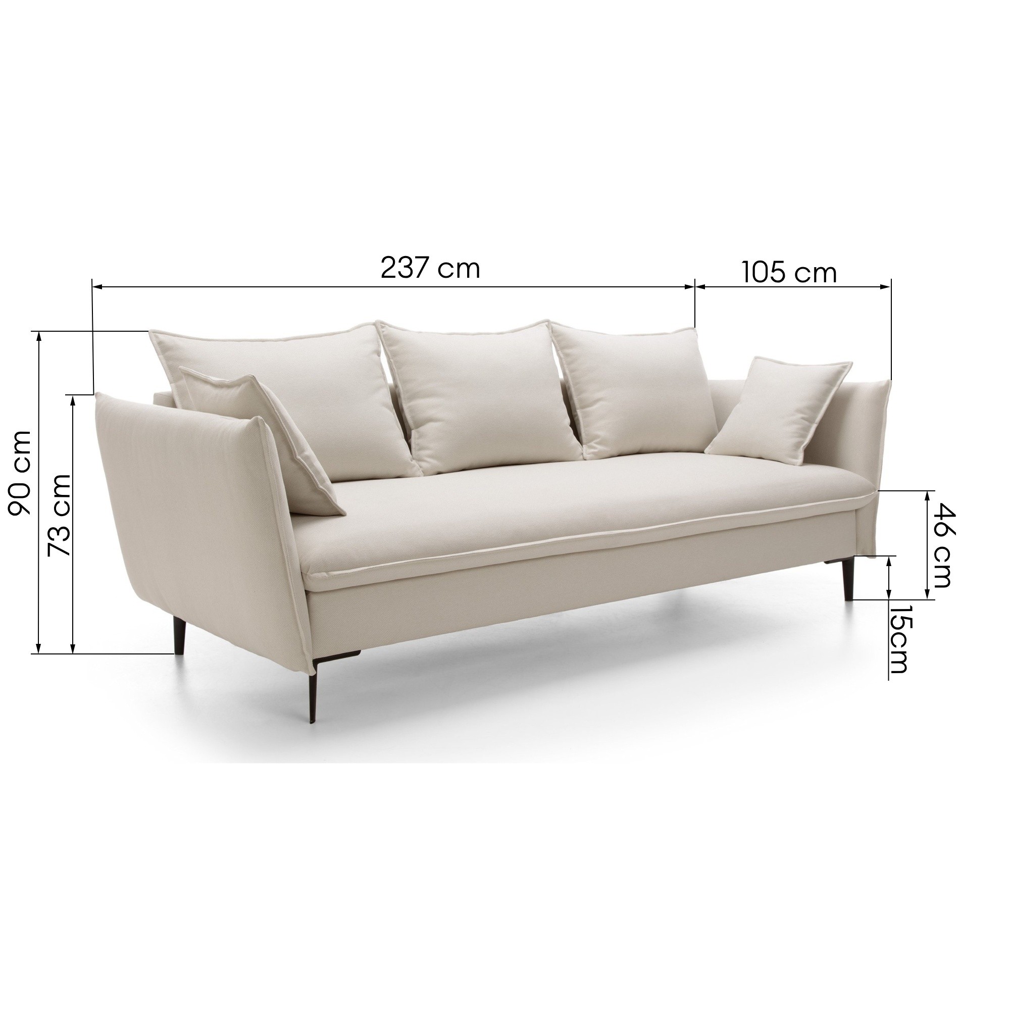 Sofa rozkładana Gloss z pojemnikiem