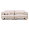 Sofa dwuosobowa Fragola modułowa, jasnobeżowa, boucle, obłe kształty