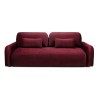 Sofa z funkcją i pojemnikiem Hoschi, obła, welurowa, burgund