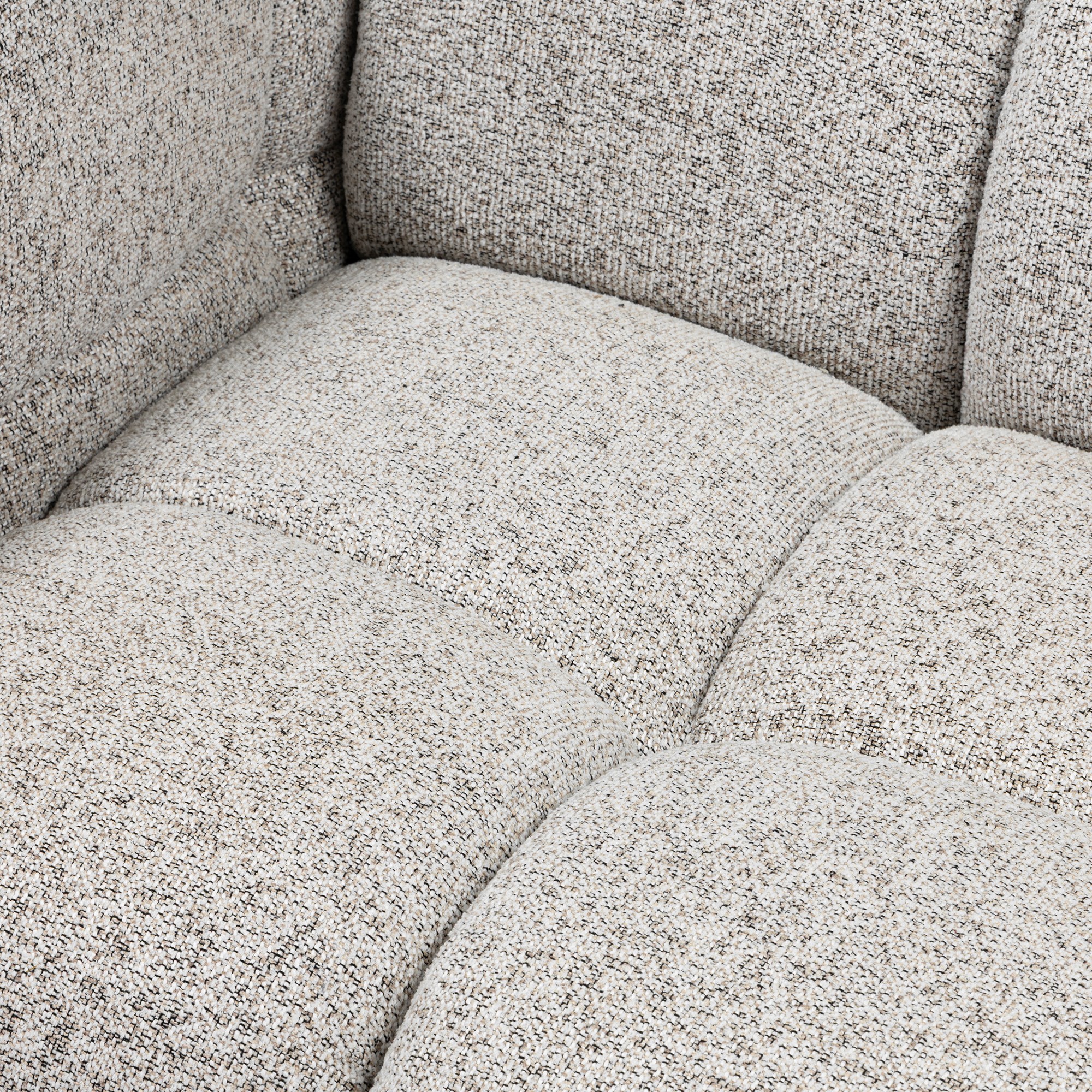 Sofa Formo obłe kształty, szarobeżowy melanż, nowoczesna