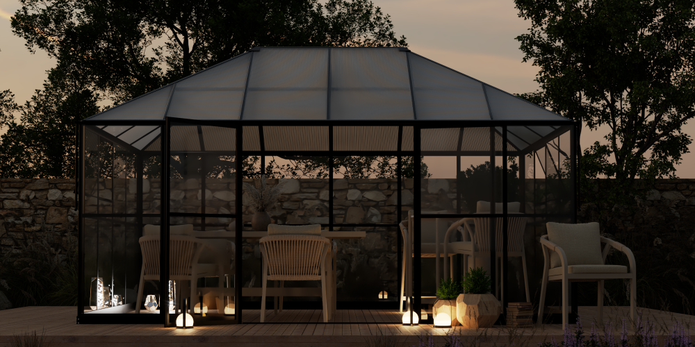 Oranżeria EcoGlass Gazebo Standard 12 m² z fundamentem