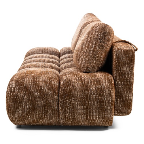 Sofa z funkcją spania i pojemnikiem Fiera, obłe kształty