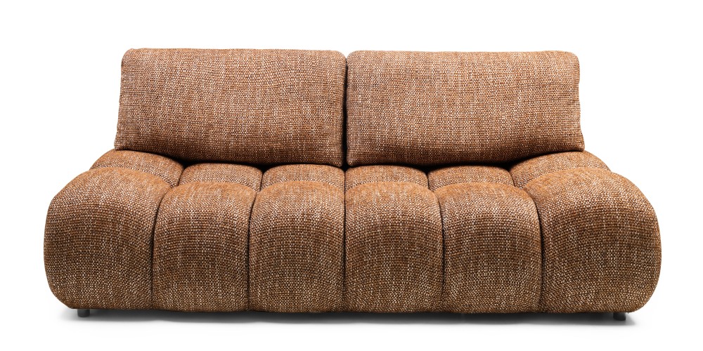 Sofa z funkcją spania i pojemnikiem Fiera, obłe kształty