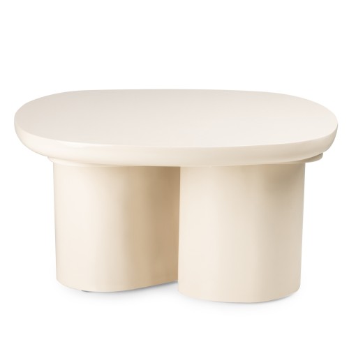 Stolik kawowy Puro 80 cm, jasnobeżowy, glossy