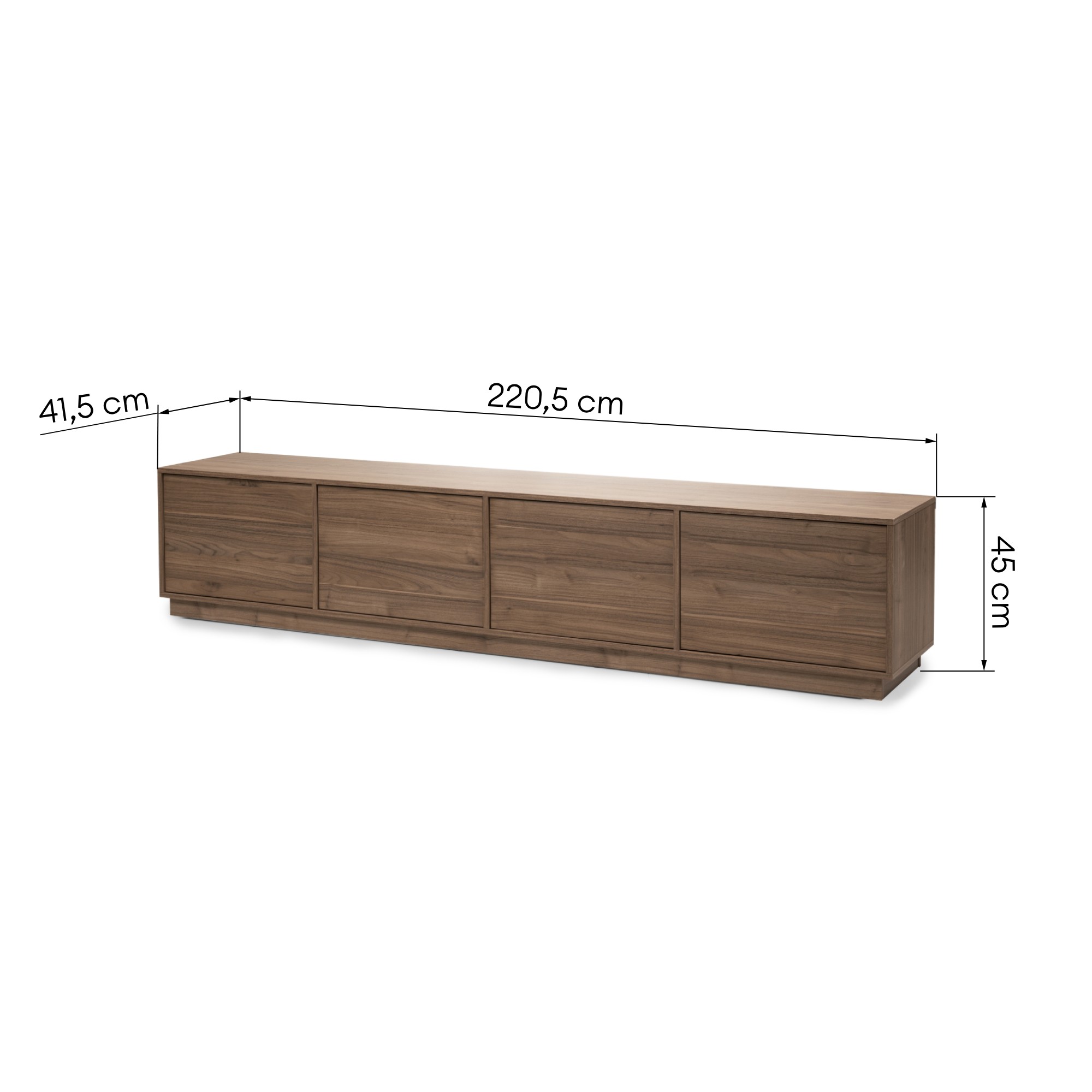 Szafka RTV 220 cm Japandi orzech royal – szafka pod telewizor