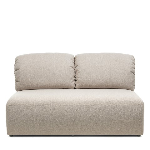 Moduł środkowy Agio 150 cm, szarobeżowy, boucle