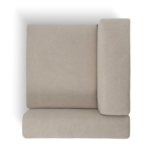 Moduł prawostronny Agio 125 cm, szarobeżowy, boucle