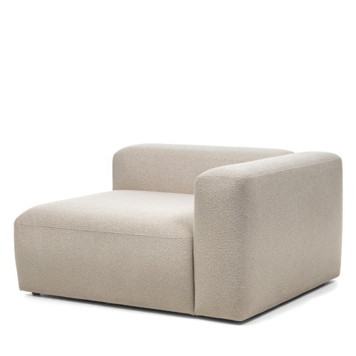 Moduł prawostronny Agio 125 cm, szarobeżowy, boucle